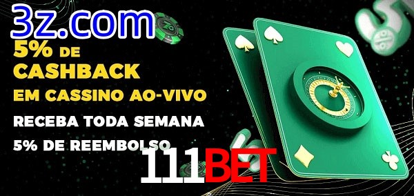 Promoções do cassino ao Vivo 111BET